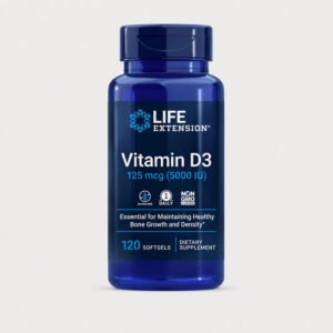 Life Extension Vitamina D3 5000 UI, 120 cápsulas blandas, 125 mcg